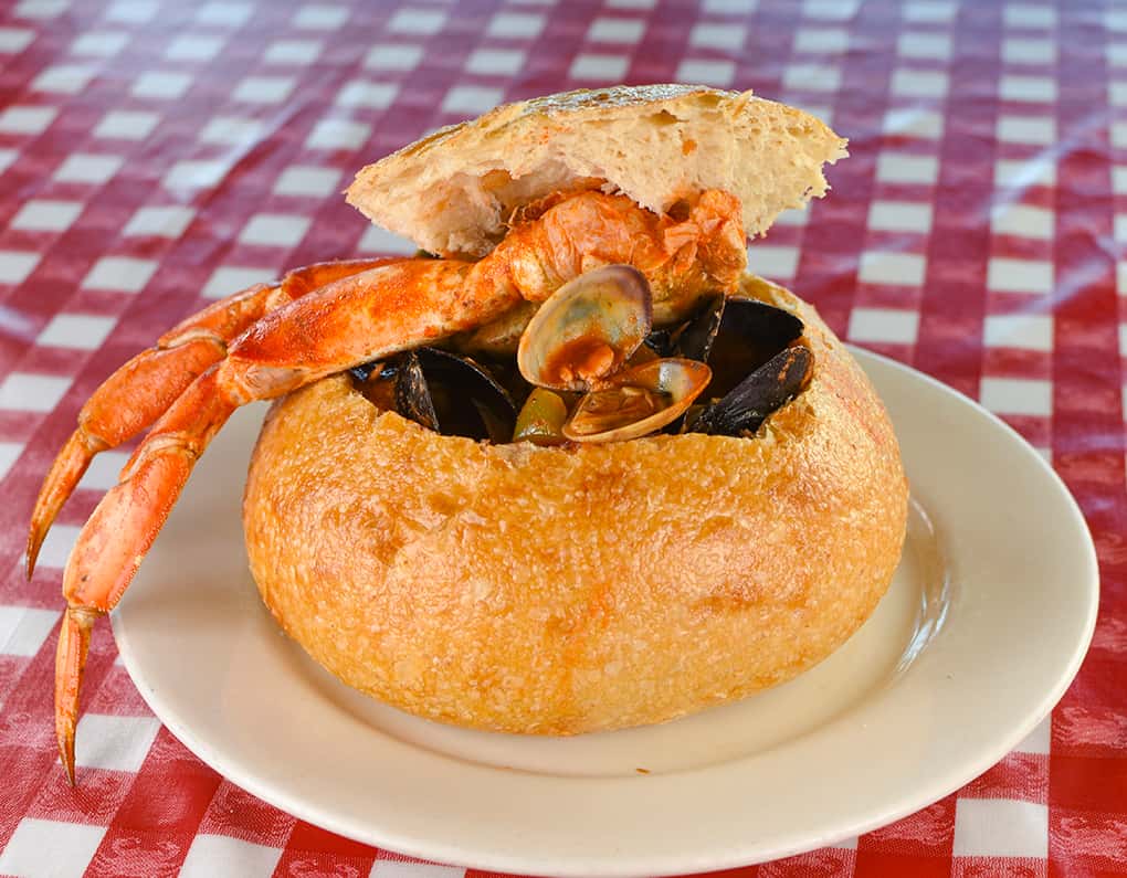 Clams, mussels, crab, & seasonal fish