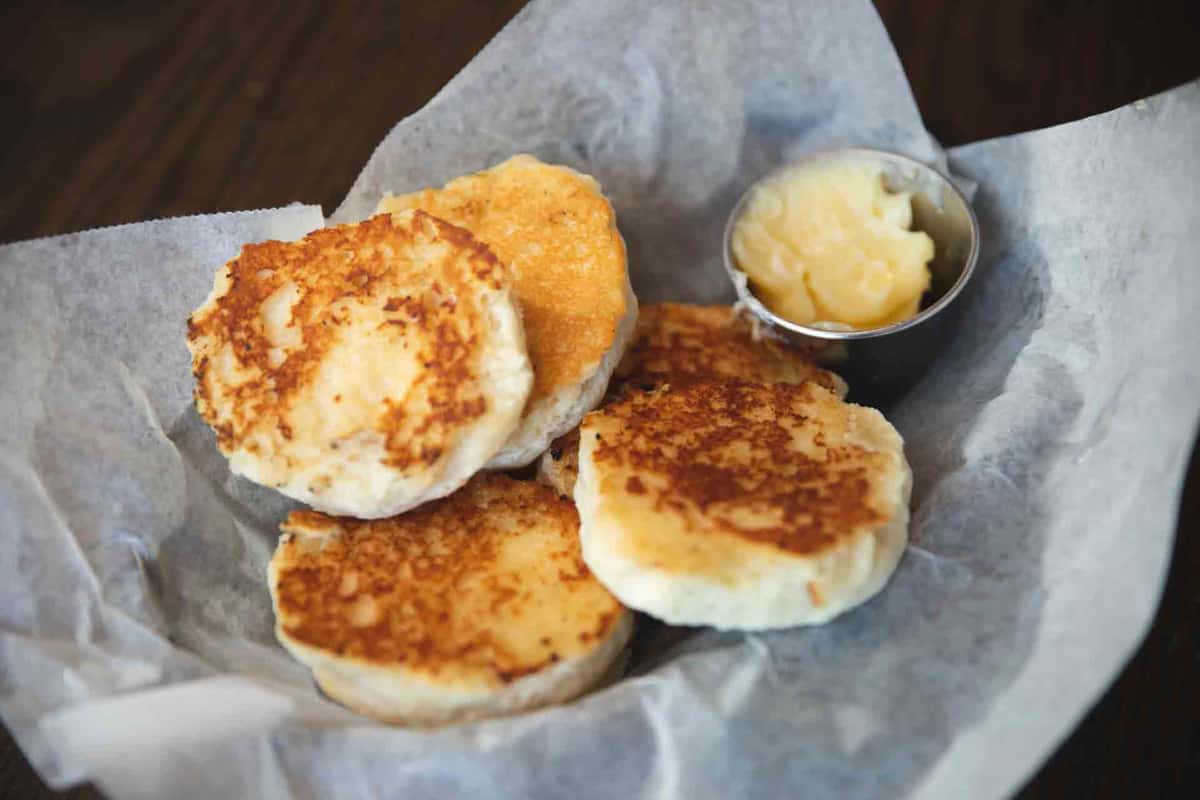 Two Grilled Honey Butter Biscuits