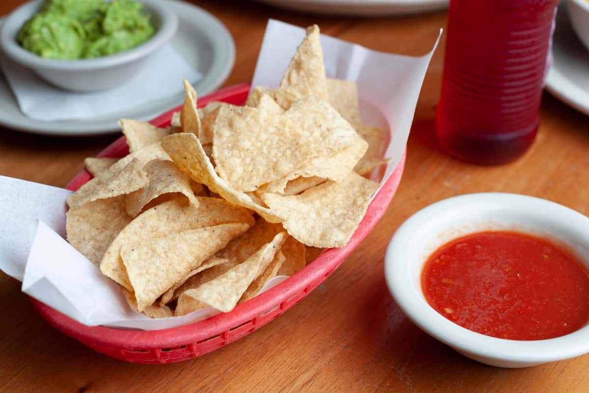 chips, salsa and guac