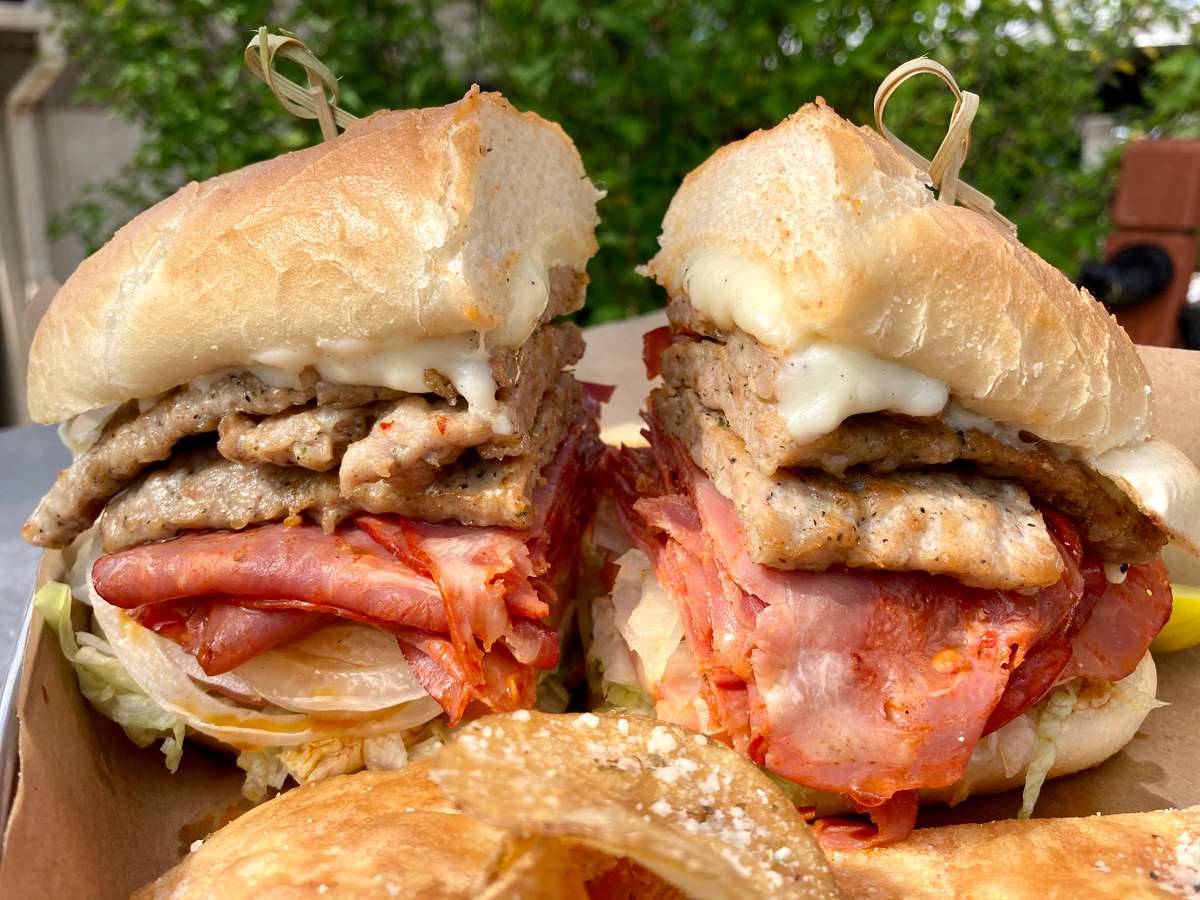 Grilled Sausage Capicola Bomber