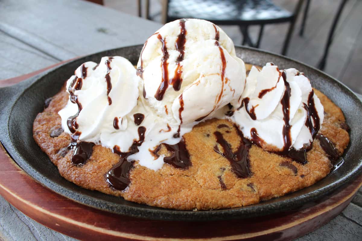 Warm Chocolate Chip Cookie & Ice Cream
