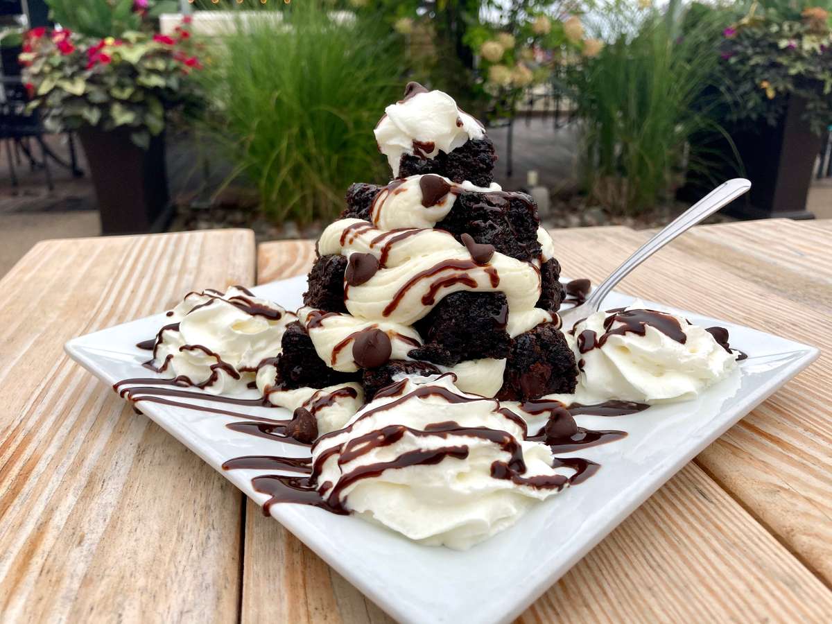 Brownie Cannoli Tower