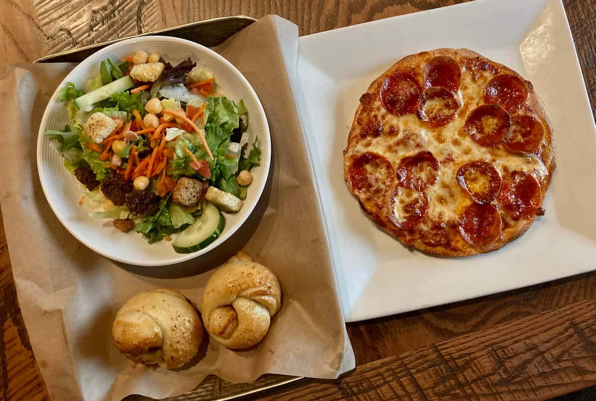 Pizza, Salad, & Knot Combo