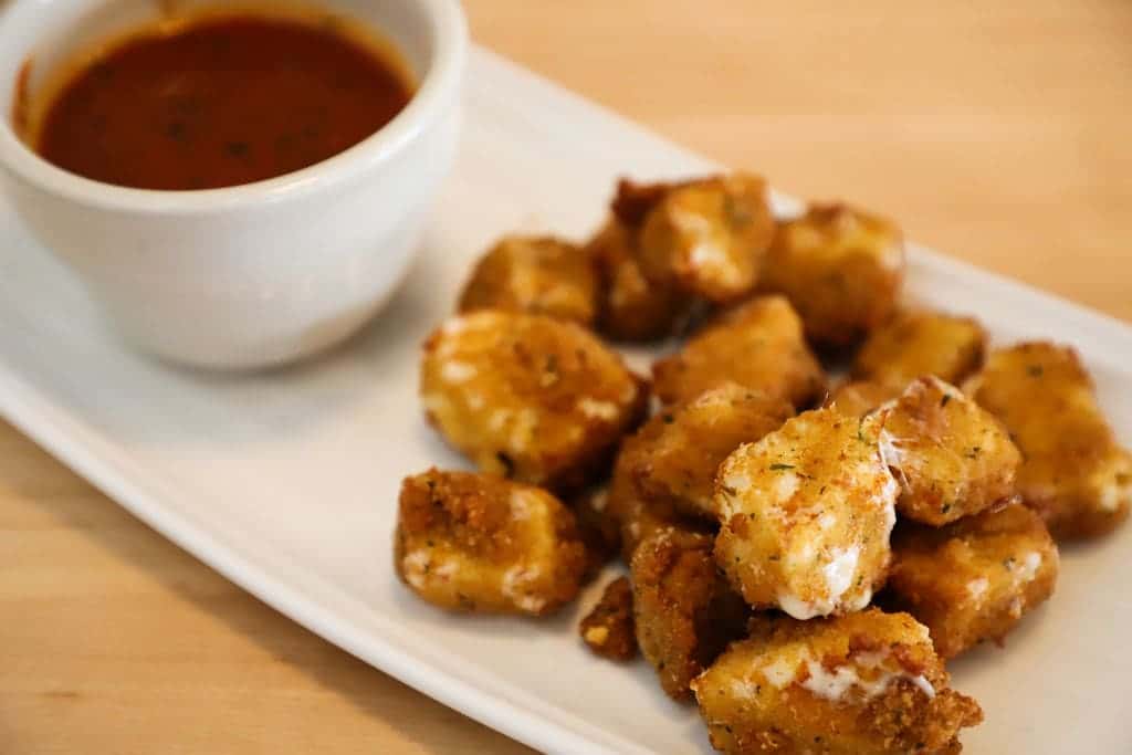 Fried Mozzarella Cheese Curd Menu Dough Craft Pizza Restaurant in