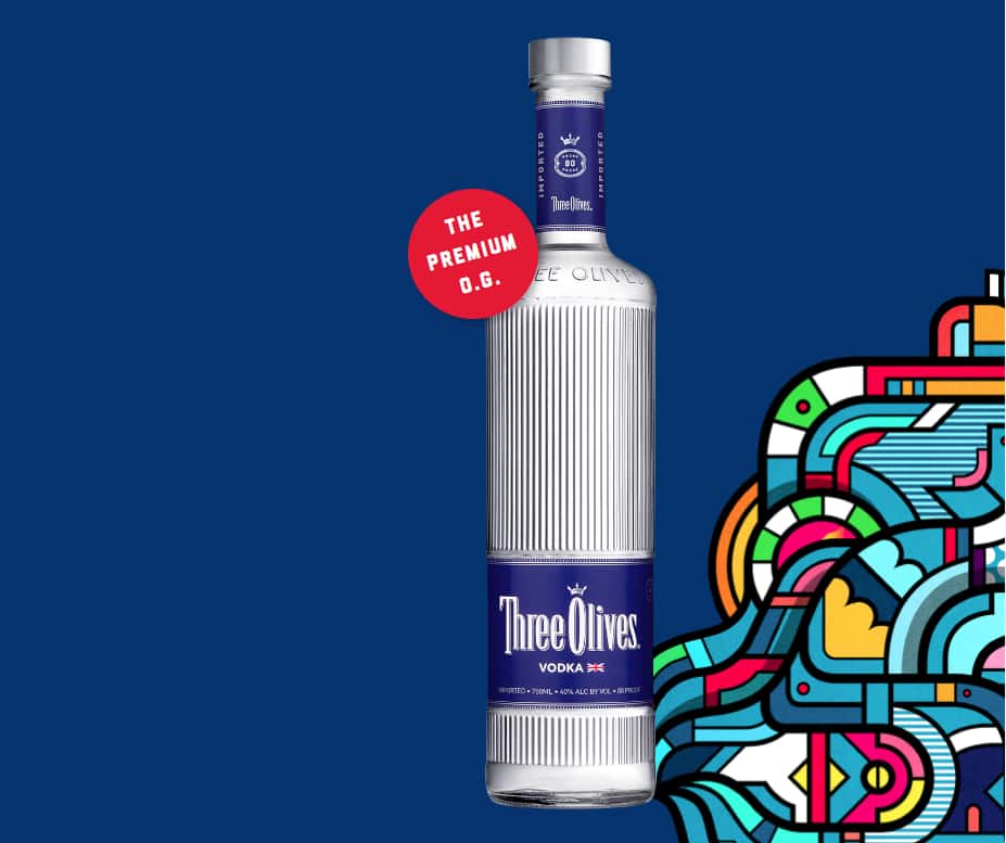 Three Olives Vodka Drinks - Evviva! Bar & Eatery - Serving