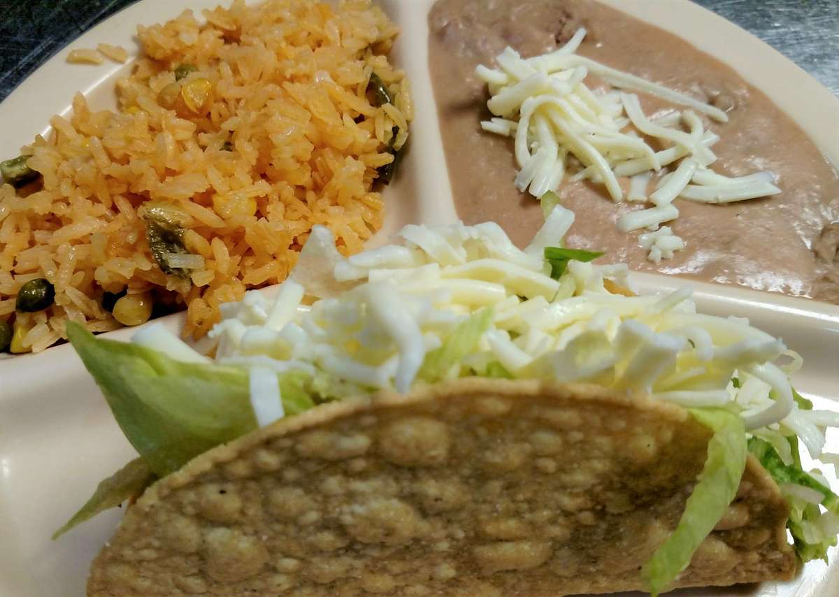 B. Taco, Rice and Beans