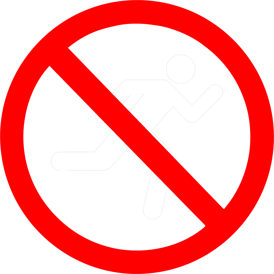no running