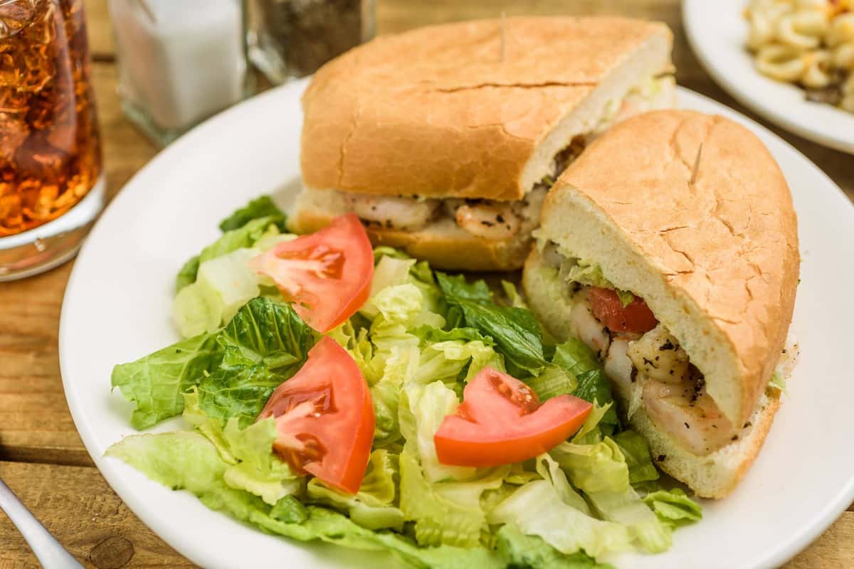 grilled shrimp po boy