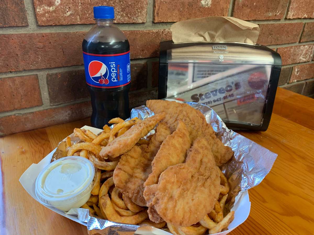 Chicken Finger Basket Steveo's Food Menu Steveo's Tacos and Subs