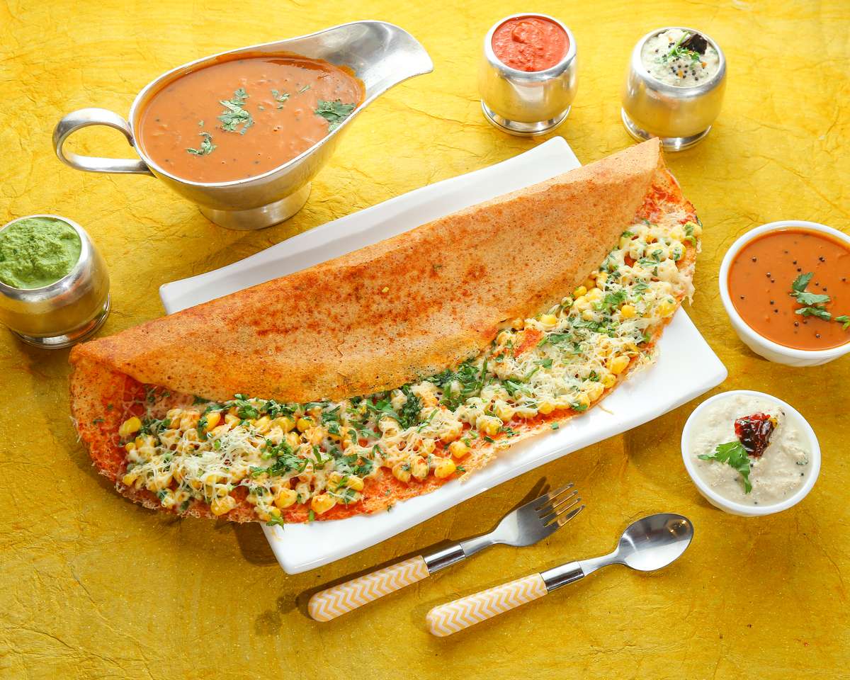 81. Cheese Corn Dosa ( J ) ( S ) (G) - Sankalp, The Taste of India