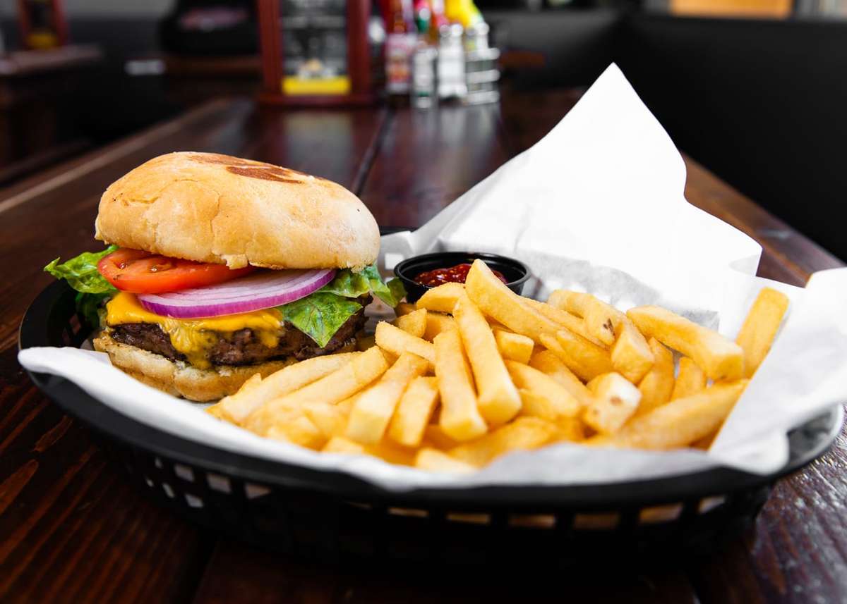Classic Cheeseburger DineIn & TakeOut Menu Henry's Sports Bar