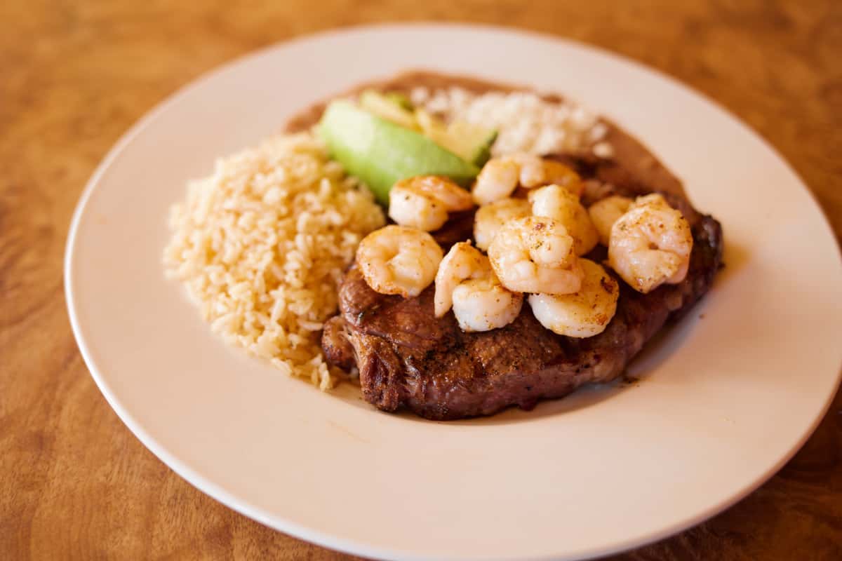 shrimp and steak