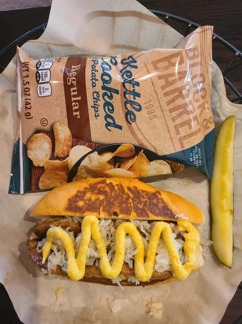 Bratwurst and Chips