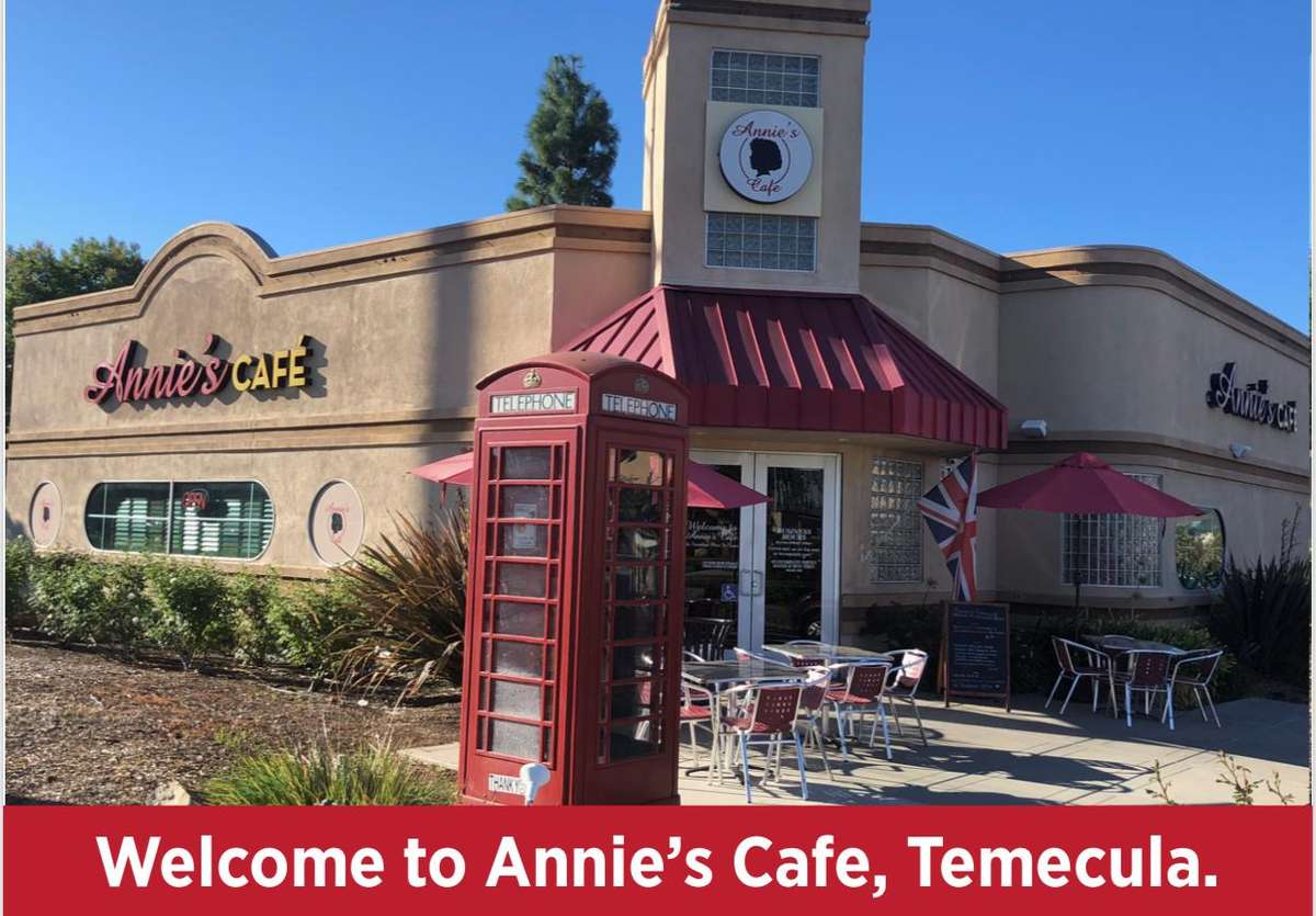 welcome to annie's cafe temecula