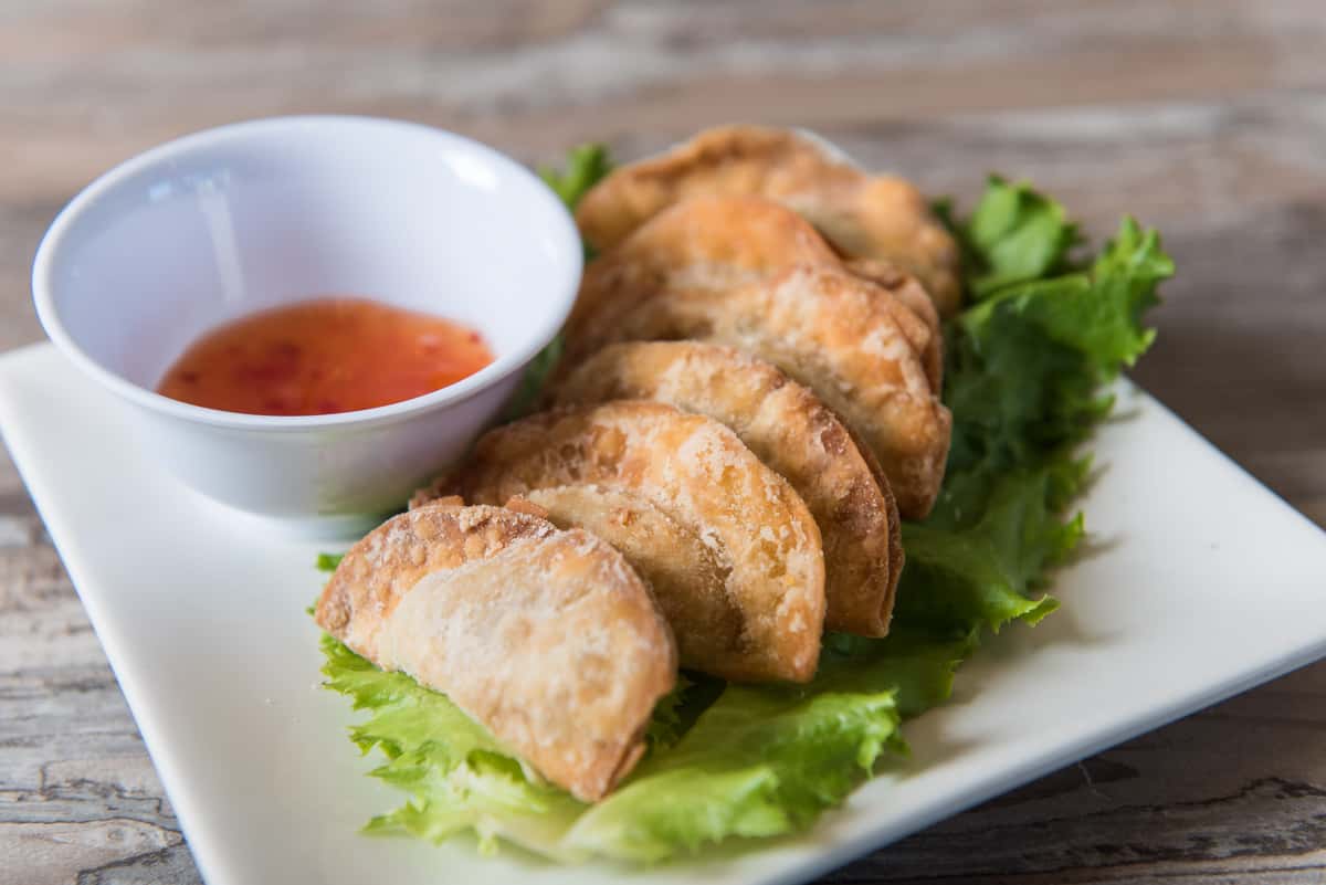 Crispy Wontons Dining Menu The Purple Mint Vegan Bistro Vegan