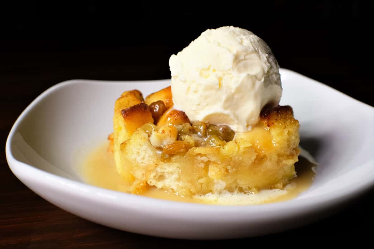 White Chocolate Bread Pudding - Aubri Lane's - Steak House in