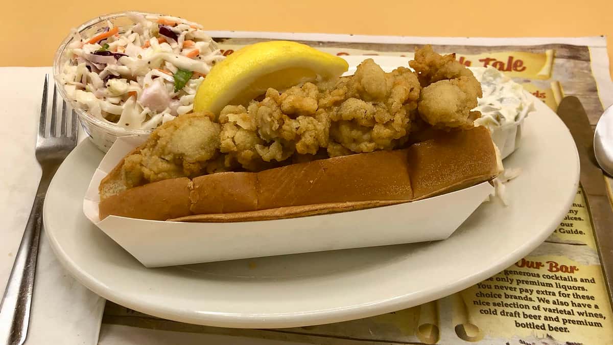 Fresh Fried Oyster Roll Menu Lenny & Joe's Seafood Restaurant in CT