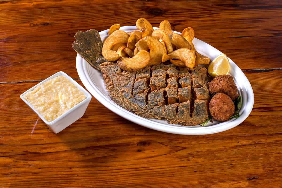 Whole Fried Flounder
