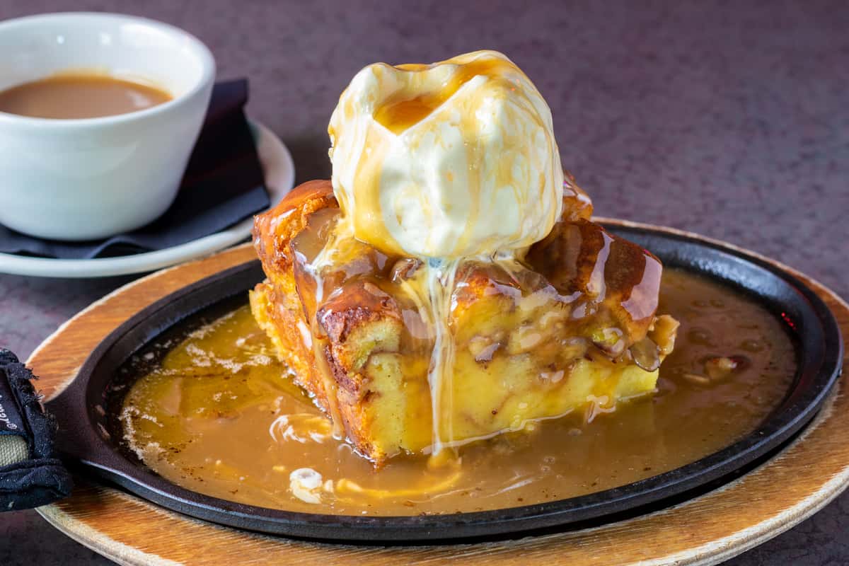 Caramel Apple Almond Bread Pudding - Kahootz Steak & Alehouse