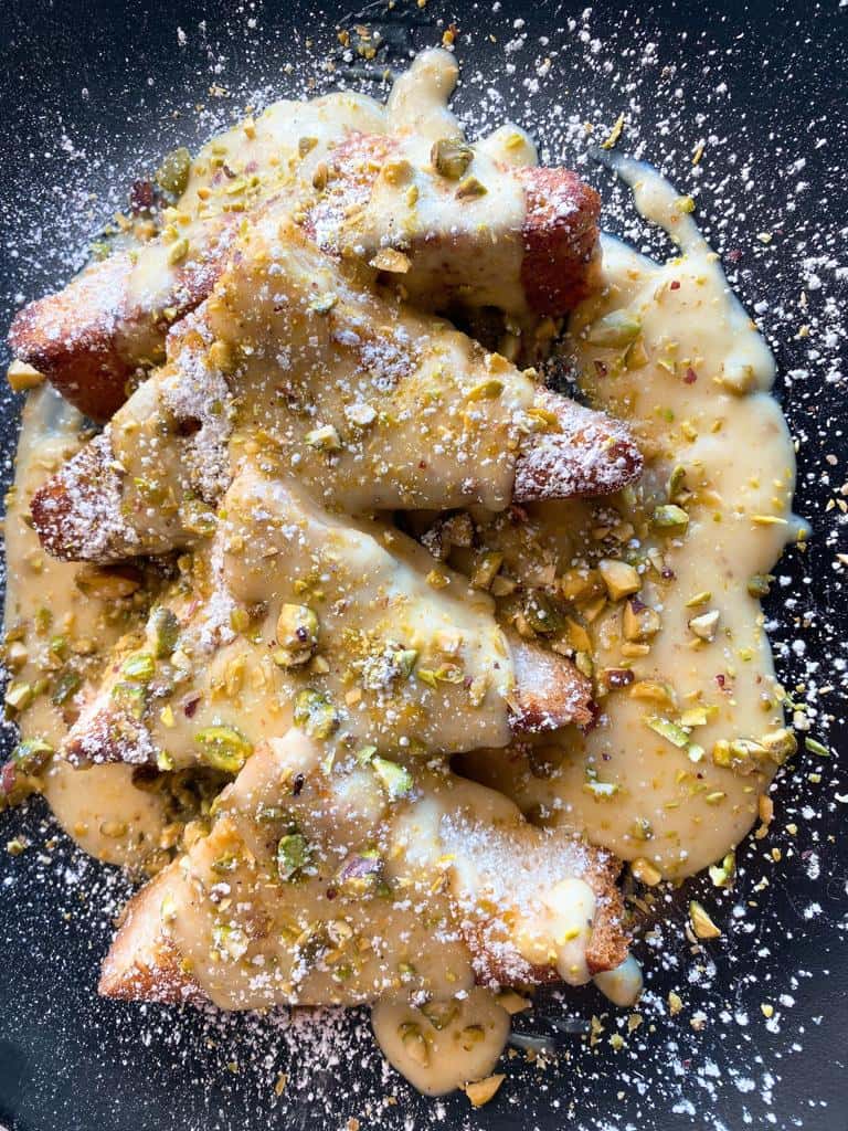 Lemon Pistachio Cream French Toast West Hills Menu Jinky S Cafe Restaurants In Southern Ca
