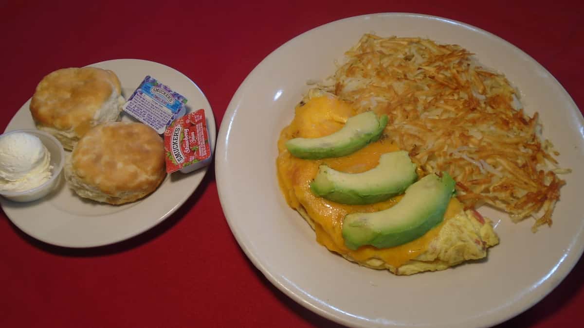 Bacon & Avocado Omelette Breakfast, Lunch & Dinner Lulu's Restaurant