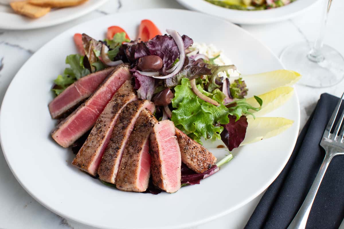 Seared rare ahi tuna