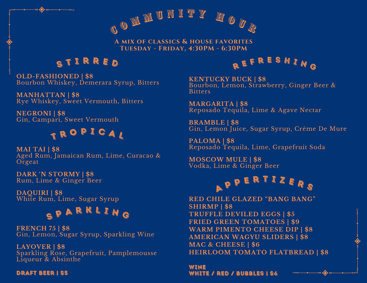 New Community Hour @ Secreto Southern Kitchen
