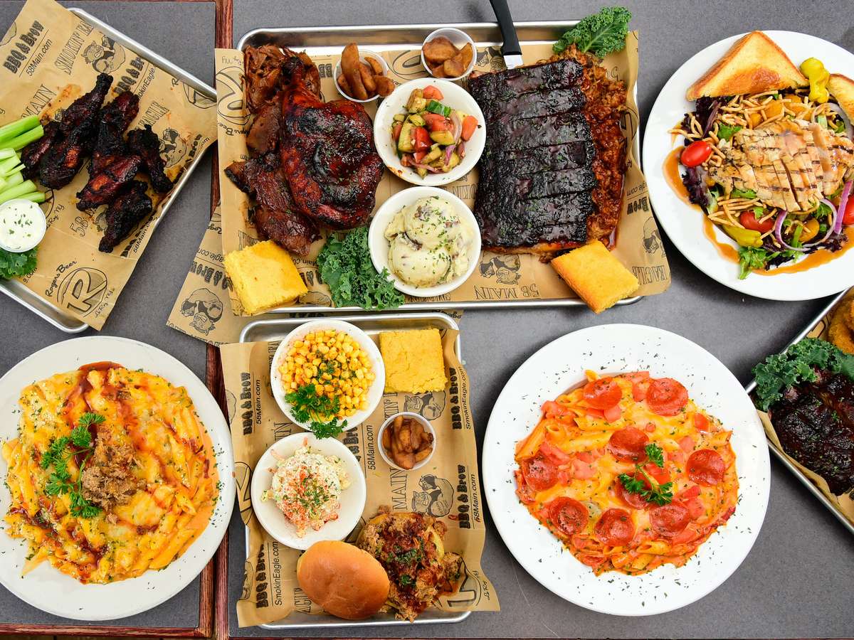 Smokin Eagle BBQ Variety of Dishes