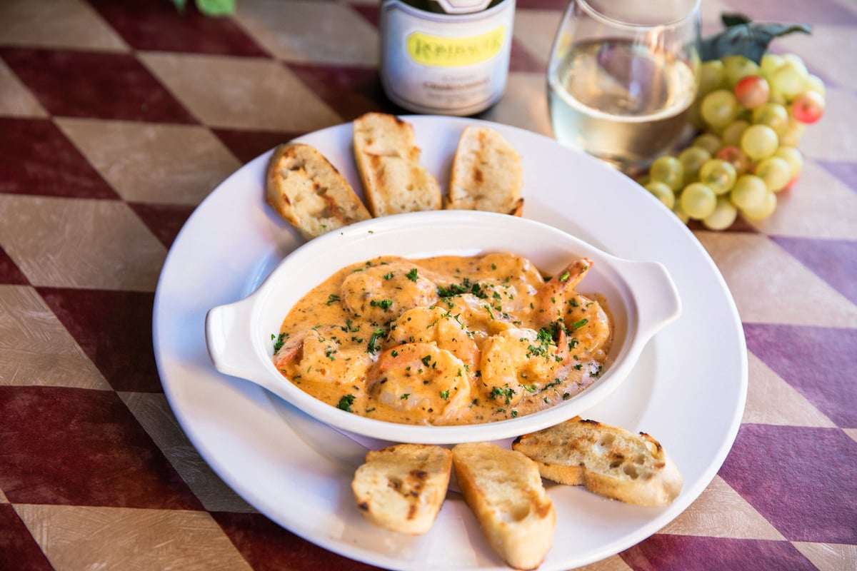 w shrimp w/ wine
