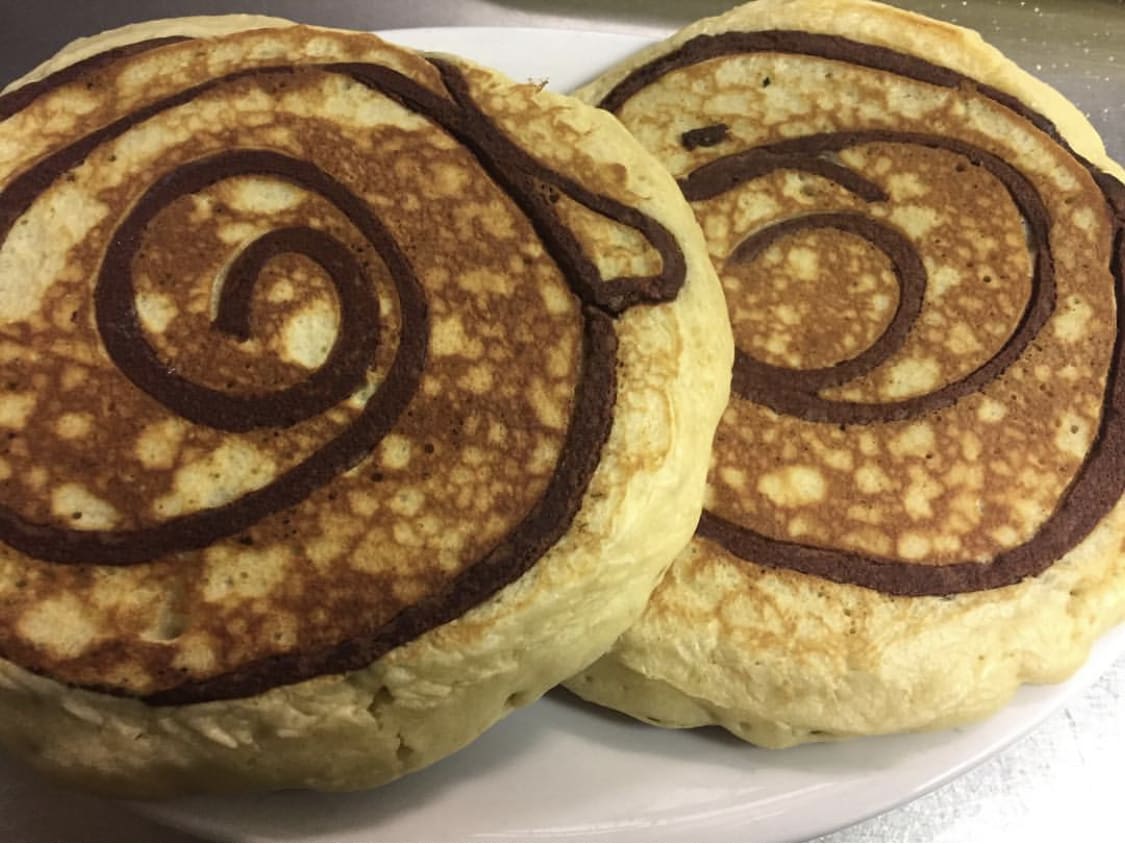 Cinnamon swirl pancakes