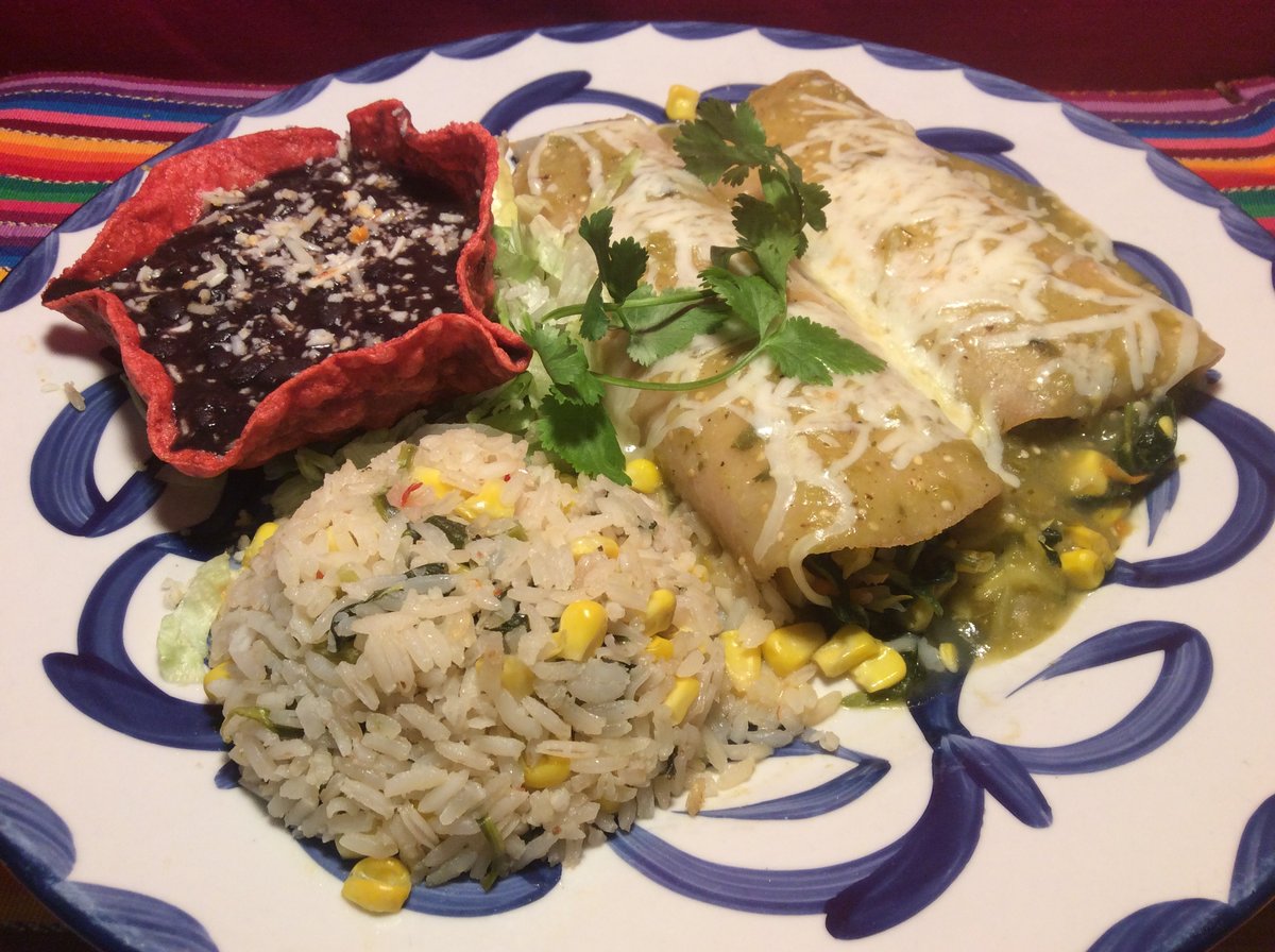 Enchiladas de Vegetales con Queso Menu Casa Guadalajara Mexican