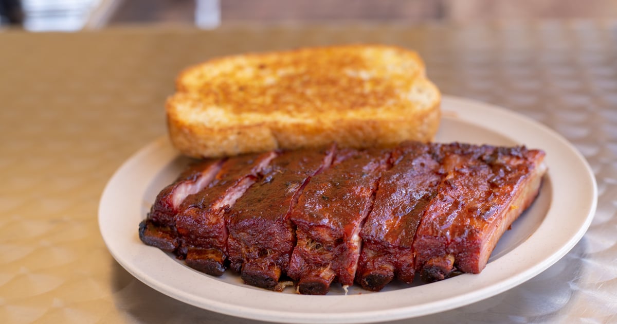 St. Louis Ribs Lunch Kay's BBQ Barbecue Restaurant in Cocoa, FL