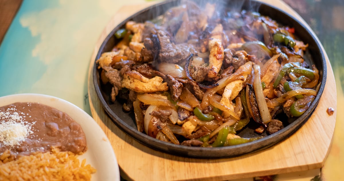 Fajitas For Two Chicken, Steak or Combination Menu La Palma