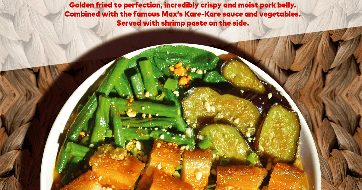 Lechon Kawali Kare-Kare - Max's Restaurant | North America | Cuisine of ...