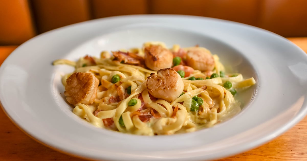 Scallop Carbonara Main Sylvan Street Grille Bar & Grill in MA