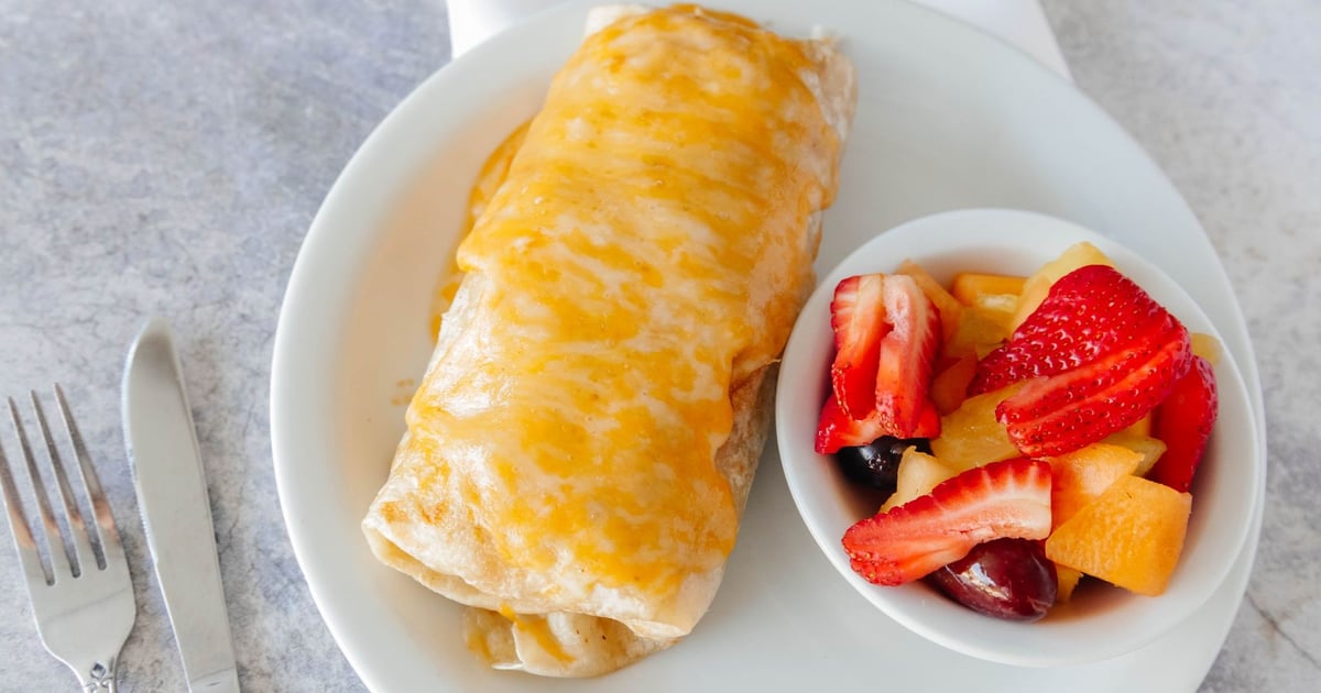 The Big Larry Breakfast Burrito Menu Keno's Restaurant American