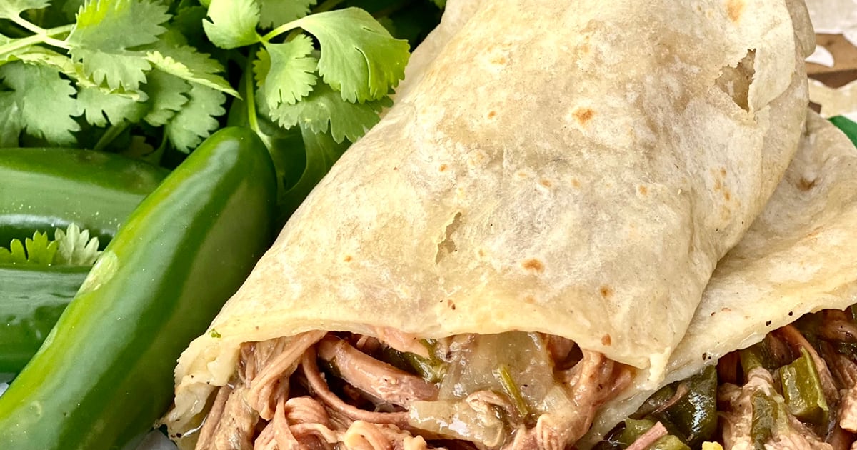 Green Chili Beef or Chicken Burro (Hot) Menu Elmer's Tacos