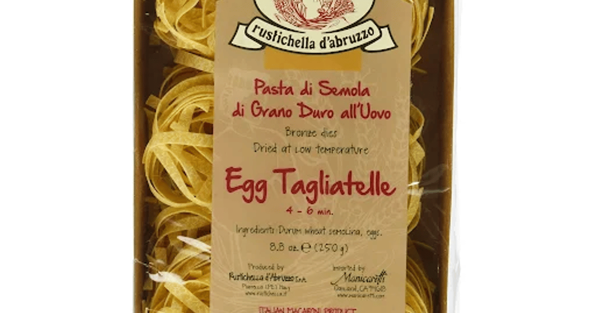 Rustichella d'Abruzzo Tagliatelle Egg Pasta - 8.8 Oz Tray - Dry Pasta &  Noodles - Di Abruzzo Italian Market - Italian Restaurant in Denton, TX