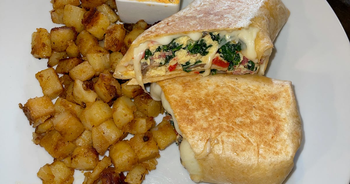 TPG Breakfast Wrap Brunch Tin Pan Galley American Restaurant in