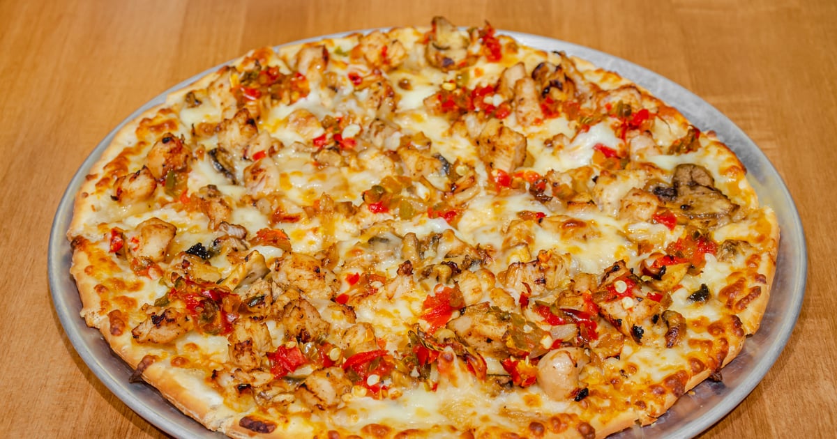 Chicken Cheese Steak Pizza 10