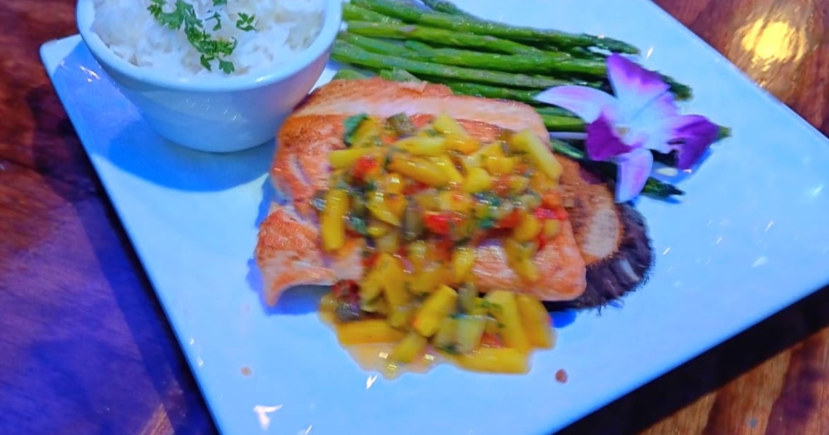 Cedar Plank Salmon Dinner Lake Eustis Waterfront Grille American