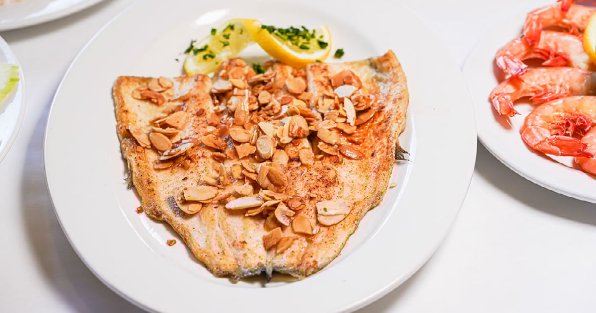 Almondine Style Rainbow Trout Pan Grilled Menu Christie's Seafood