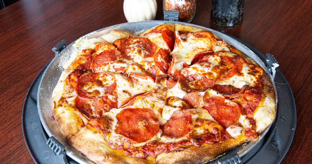 Double Pepperoni Pizza Pizzas The Loose Wheel Bar & Grill in