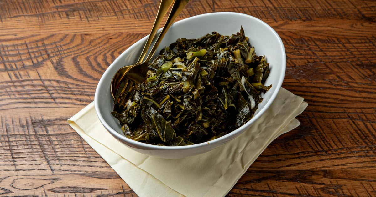 SlowCooked Collard Greens with Bacon Holiday Meals ToGo Poogan's