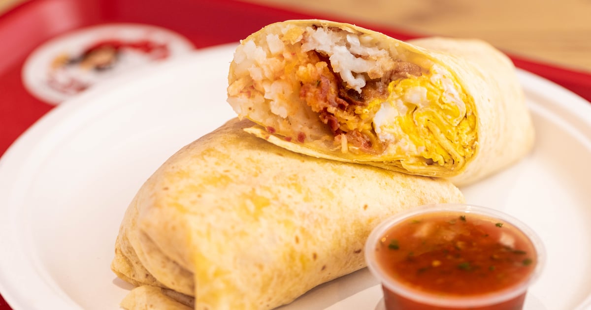 The Works! Breakfast Burrito Breakfast Rubi's Grill and Frosty