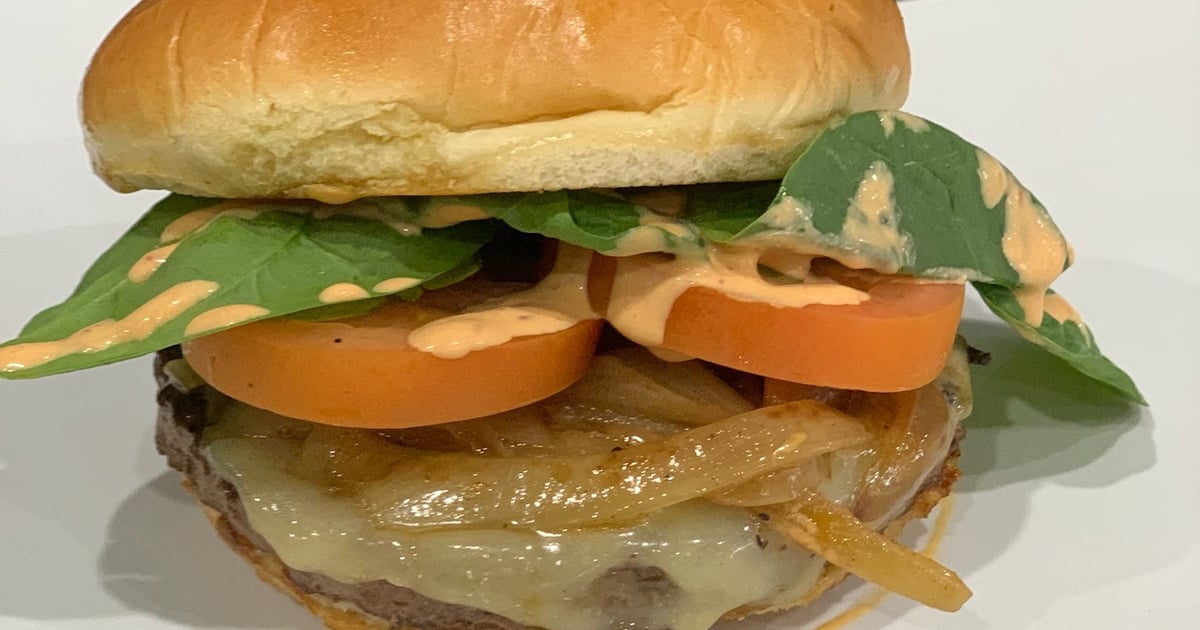 The Laid Back burger All Day Breakfast & Lunch Menu Slim Thick Cafe