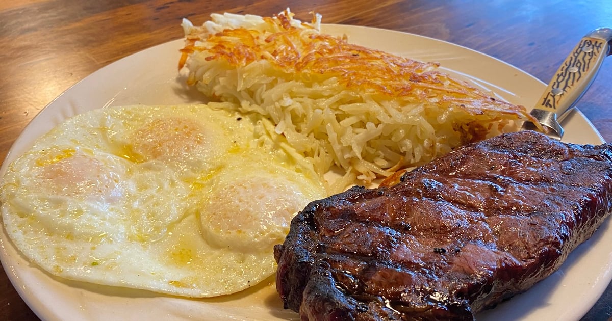 New York Steak and Eggs Breakfast Menu Rainbow Oaks American
