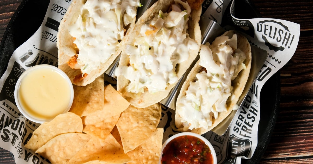 Fried Grouper Taco Food The Social Goat American Restaurant in