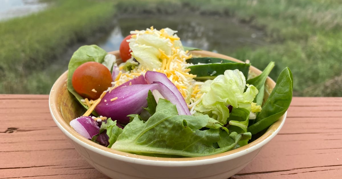 Side Garden Salad Beverages Palms Fish Camp Restaurant Seafood