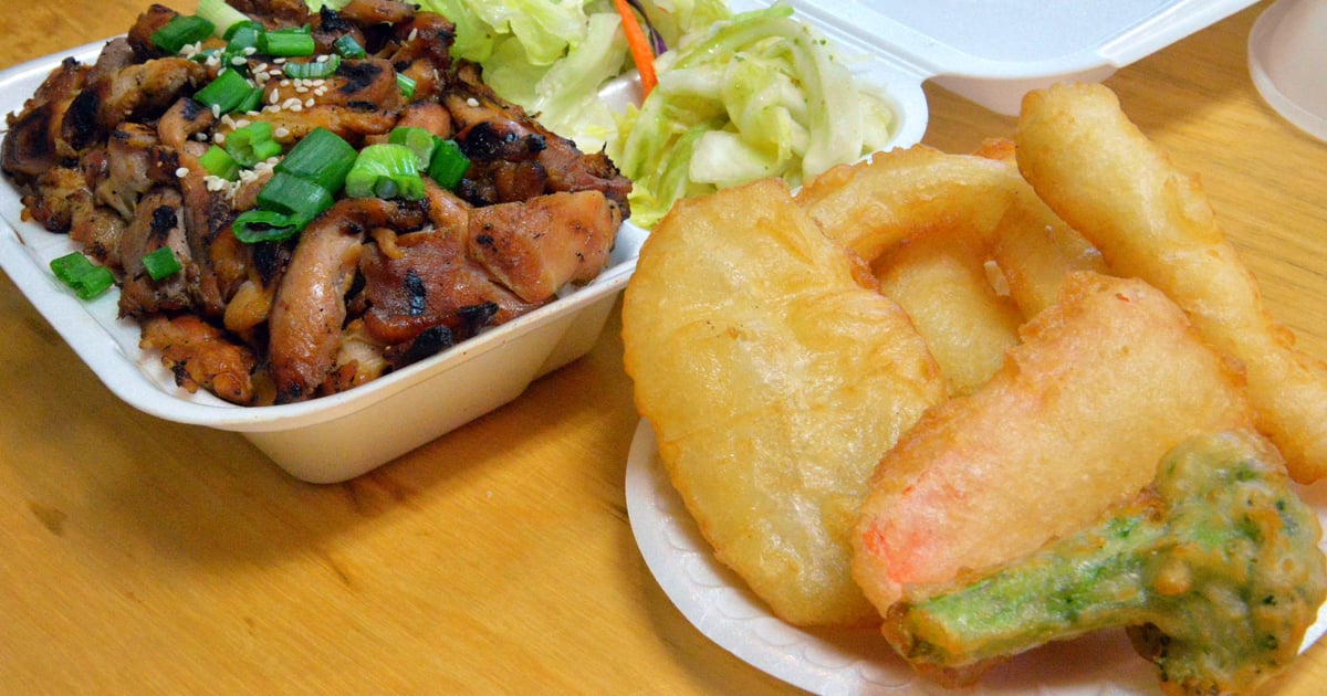 Chicken & Tempura Teriyaki Mains Jinza Teriyaki Japanese